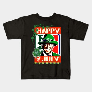 Vintage Happy 4th Of July Joe Biden St Patricks Day Leprechaun Hat Kids T-Shirt